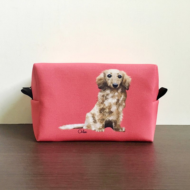 Classic Wangmiao Cosmetic Bag/Storage Bag-Sausage - Toiletry Bags & Pouches - Polyester Red