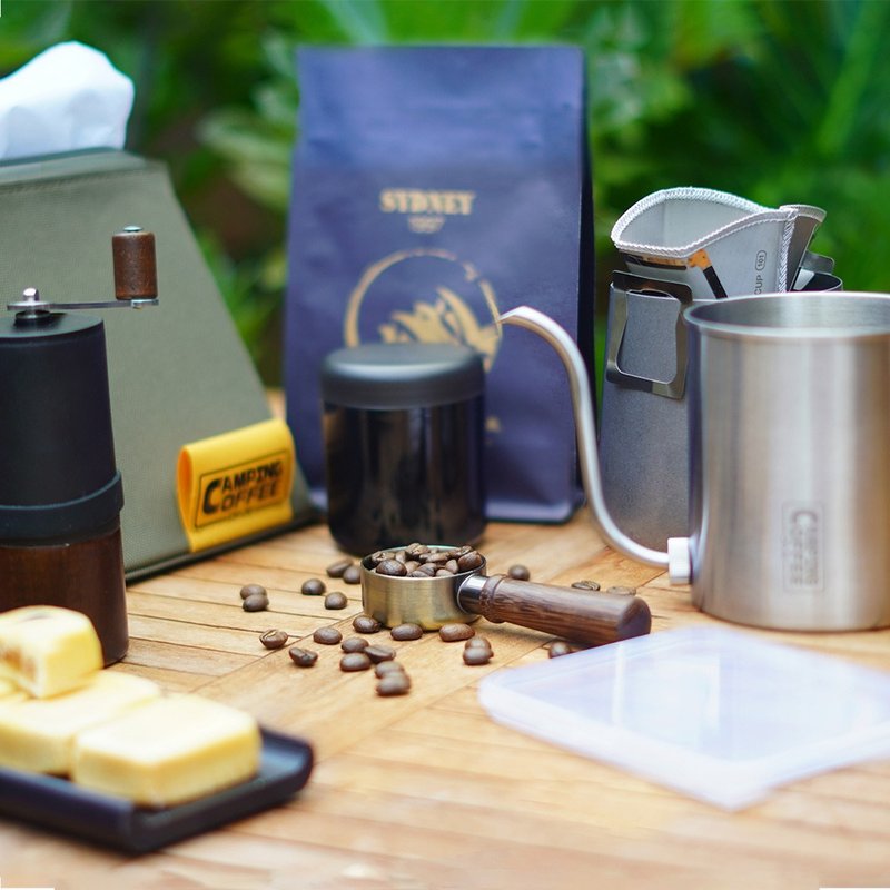 Camping 帳篷戶外手沖組 2 - 咖啡壺/手沖壺 - 不鏽鋼 綠色