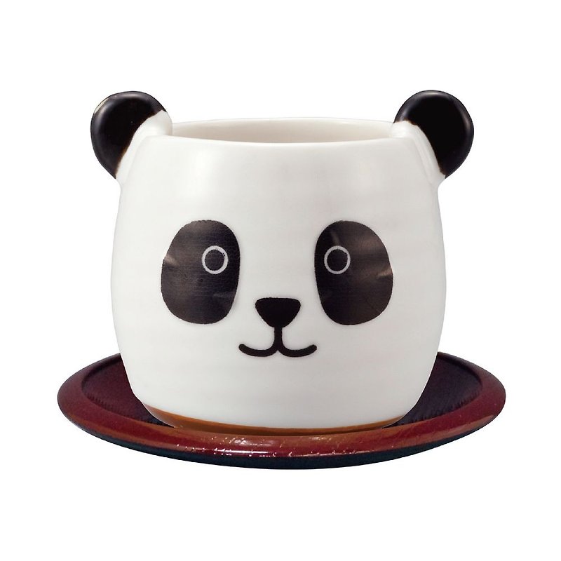 Japanese sunart teacup set-panda - ถ้วย - ดินเผา หลากหลายสี