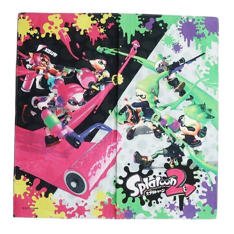 【 Splatoon2 】Splatoon2 Red vs Green Handkerchief/Splatoon2 - Handkerchiefs & Pocket Squares - Cotton & Hemp Multicolor