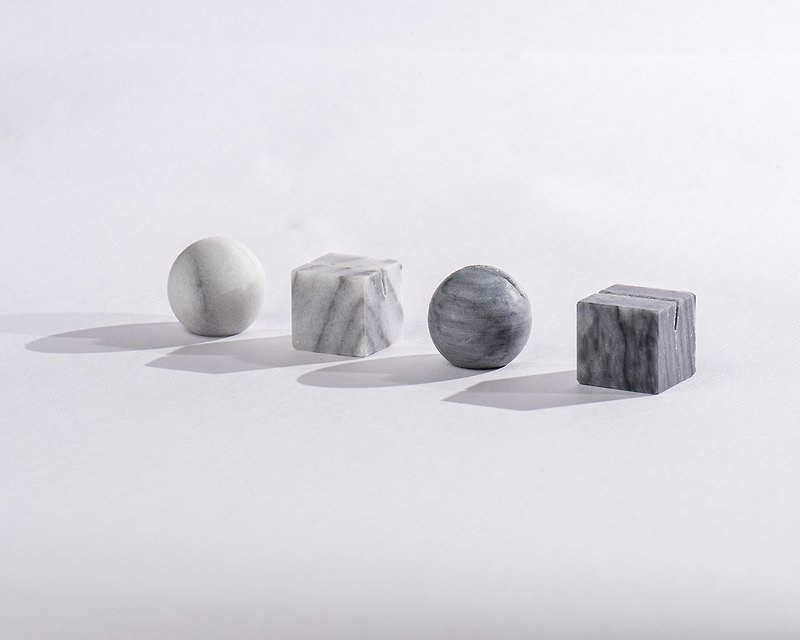 [Qiyu Home Furnishing] Marble Slotted Business Card Holder - 2 into a group of free combination - ที่เก็บนามบัตร - หิน 