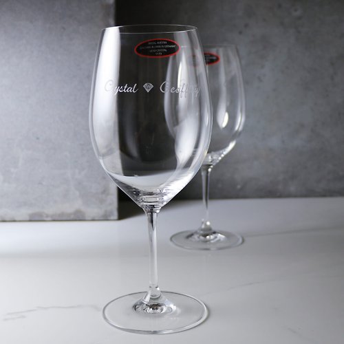 MSA玻璃雕刻 (一對價) 610cc 【Riedel－Vinum系列】鑽石婚水晶對杯 結婚送禮