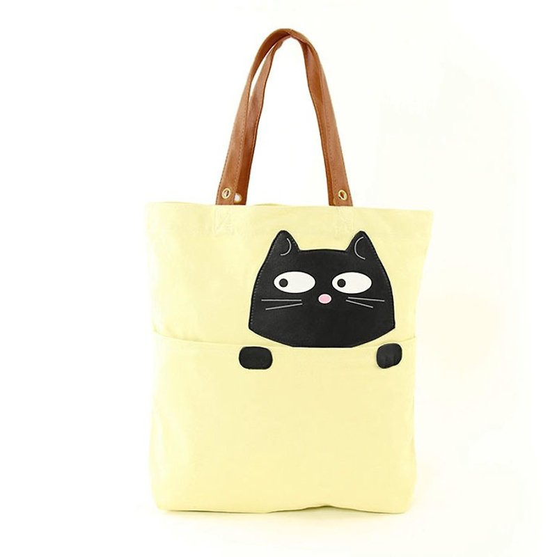 Sleepyville Critters Cool Music Village USA design - cute little black cat animal playful styling package sails Bu Tuote 85115CN - Messenger Bags & Sling Bags - Other Materials Khaki
