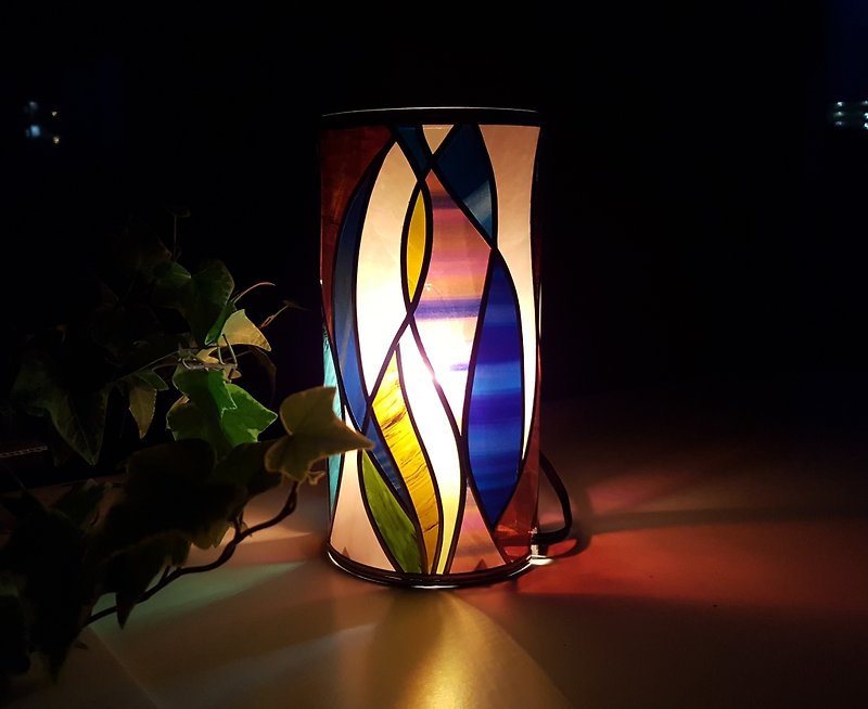 グラスアート製アクリル卓上ランプ　ジャパニーズ モダン - 照明・ランプ - プラスチック 多色