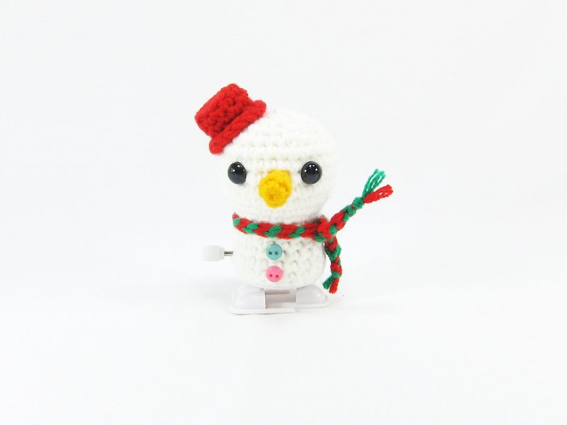 Clockwork Toy Christmas snowman - Keychains - Polyester Multicolor