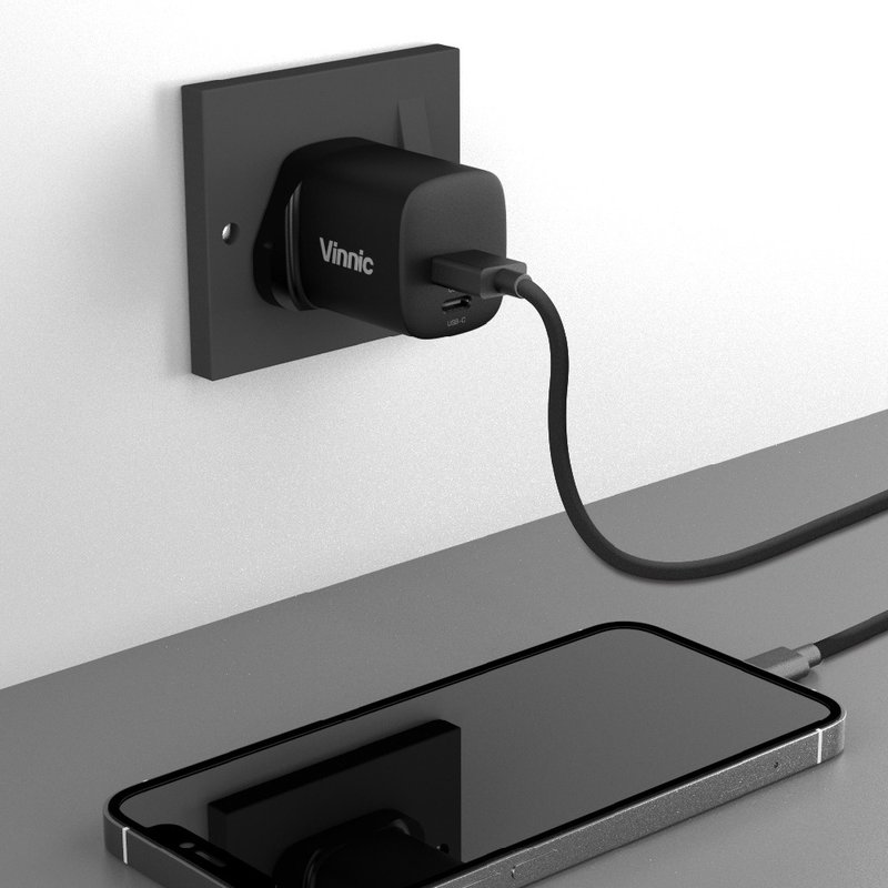 Vinnic FERNOW 30W PD QC  2 輸出 充電器 充電插頭 - 其他 - 其他材質 黑色