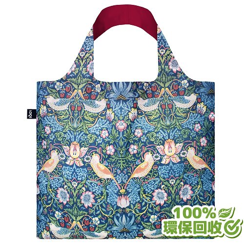 LOQI LOQI 環保材質購物袋-威廉莫里斯 草莓小偷(無扣帶、無暗袋)
