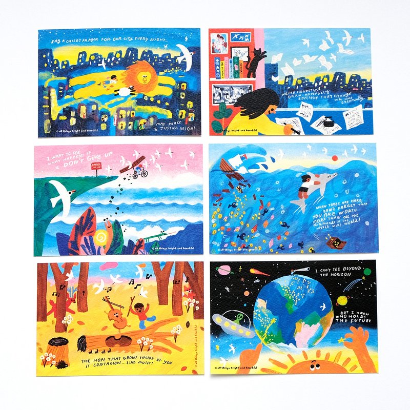 The Story Goes On Postcard Set 1 - Cards & Postcards - Paper Multicolor