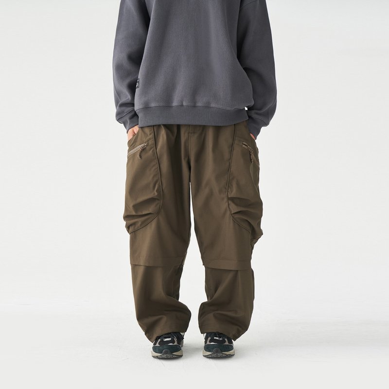 TopBasics Six Pockets Urban Cargo Pants - Men's Pants - Polyester Gray