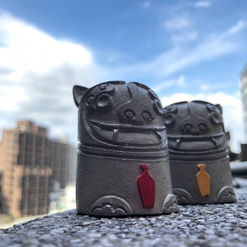水泥製 平平安安石敢當-2入/5入 - 擺飾/家飾品 - 水泥 灰色