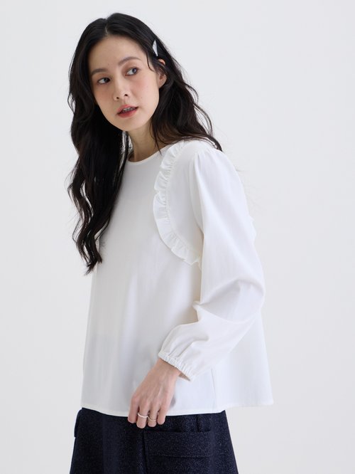 許許兒 XUXUWEAR 花背心長袖上衣-日晨