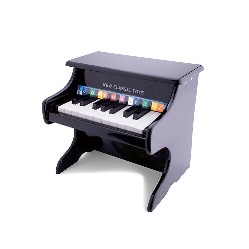 Rikunori Toys 瑞克腦力 【荷蘭 New Classic Toys】幼兒18鍵鋼琴玩具-沉穩黑 10157