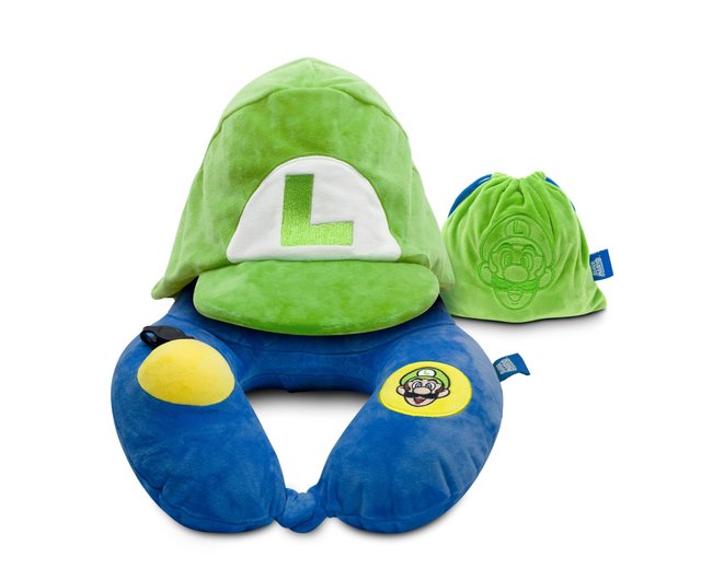 公式ライセンス商品 Super Mario ルイージ 3D フード付きエアピロー