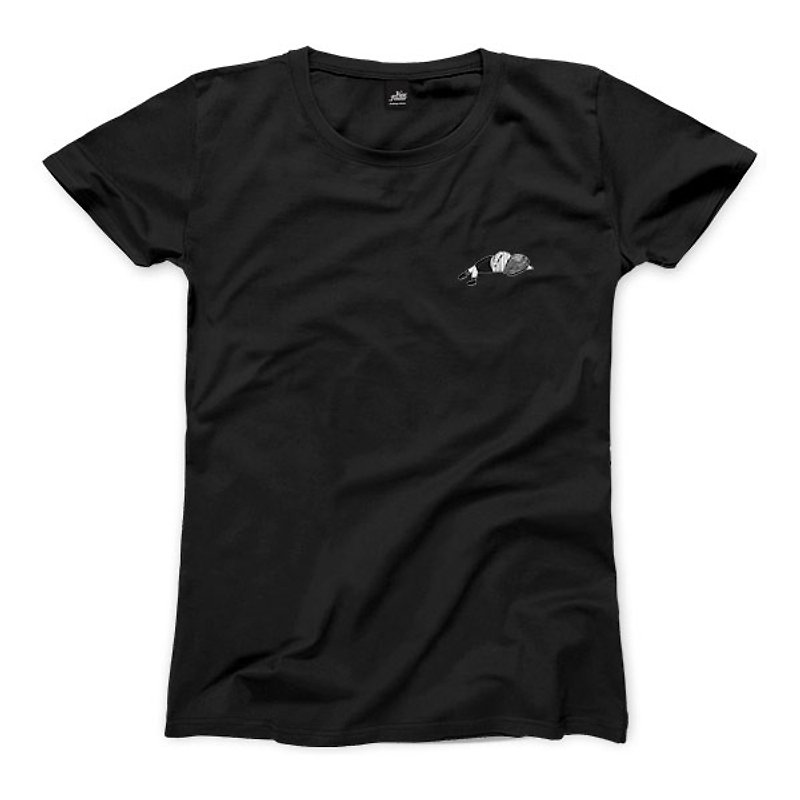 Time Travel - Black - Female T-Shirt - Women's T-Shirts - Cotton & Hemp Black