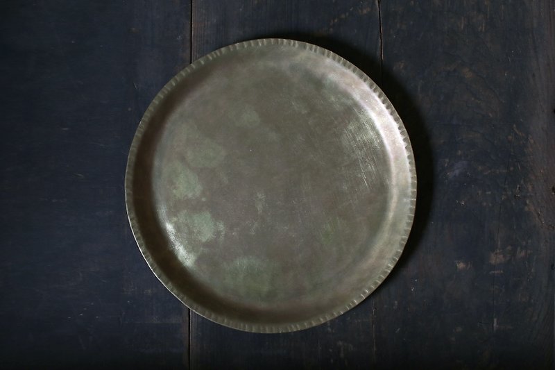 田中ブロンズ_黄銅大型平板C19 - 小皿 - 銅・真鍮 ゴールド