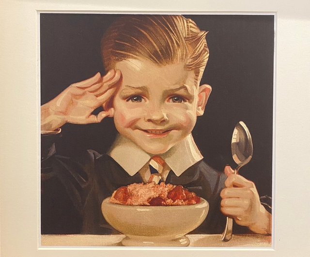 アメリカンヴィンテージケロッグシリアルの子供向け広告イラストを当店