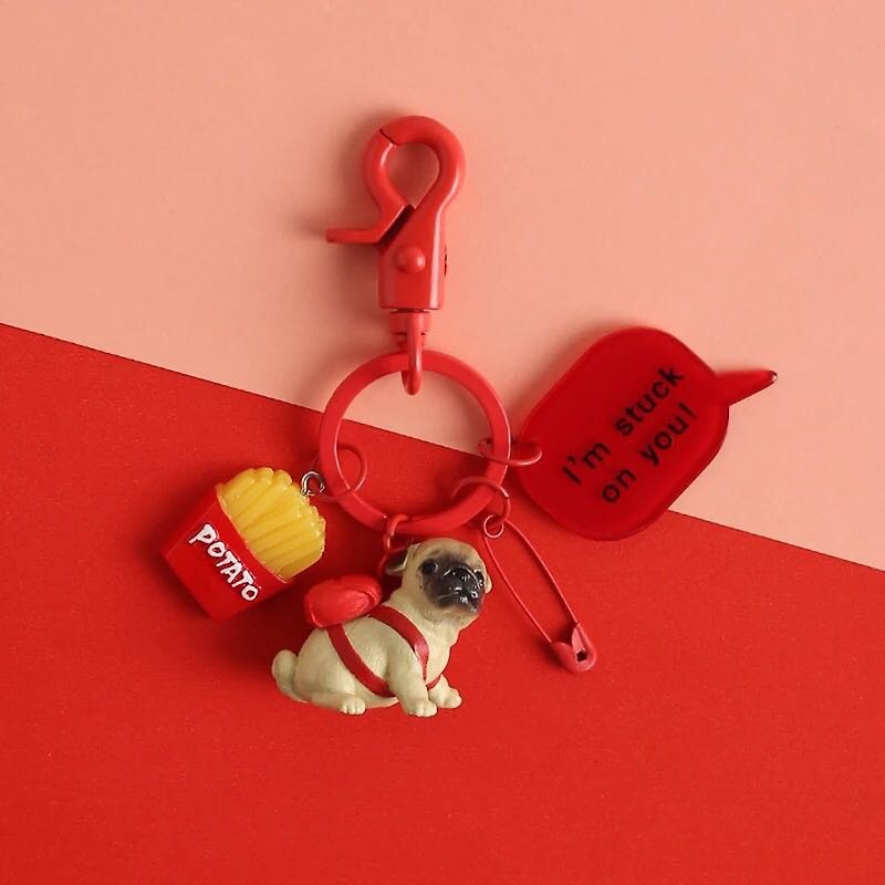 狗狗鑰匙圈/包包掛飾/汽車鑰匙圈 - 鑰匙圈/鑰匙包 - 塑膠 