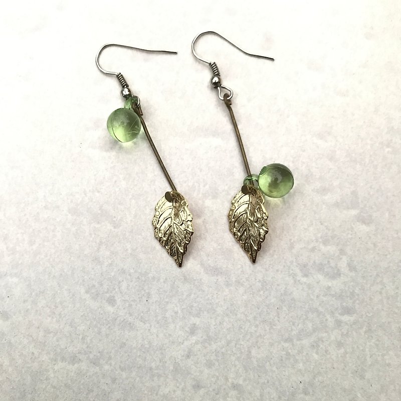 Earrings ● Leaf dew stick "limited" - Earrings & Clip-ons - Other Metals Gold