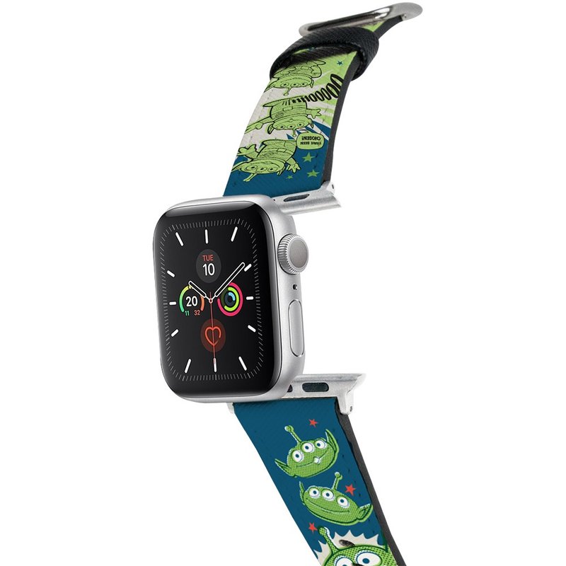 【Hong Man】迪士尼系列 Apple Watch 皮革錶帶 三眼怪大集合 - 錶帶 - 人造皮革 綠色