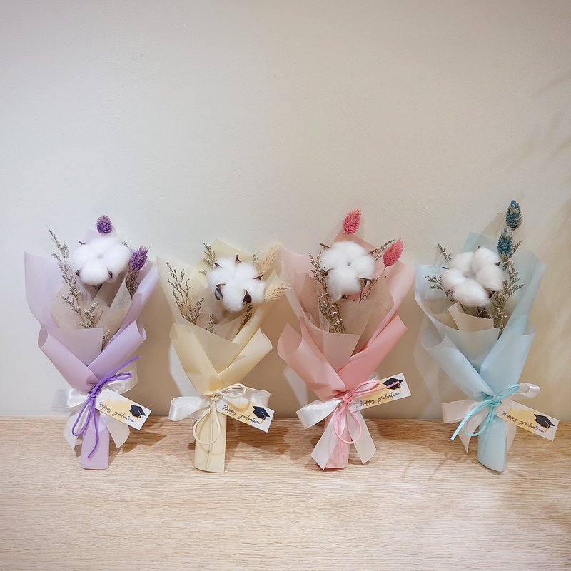 棉花畢業花束 /畢業花束/永生花/乾燥花束/棉花/花束 - 乾燥花/永生花 - 植物．花 白色