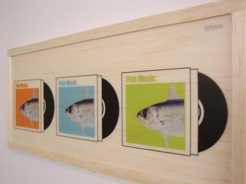 Fish record - ウォールデコ・壁紙 - 木製 