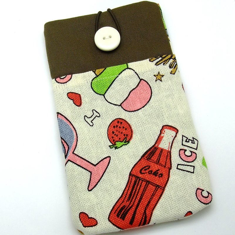 Customized phone bag, mobile phone bag, mobile phone protective cloth cover, such as iPhone delicious dessert (P-70) - เคส/ซองมือถือ - ผ้าฝ้าย/ผ้าลินิน หลากหลายสี
