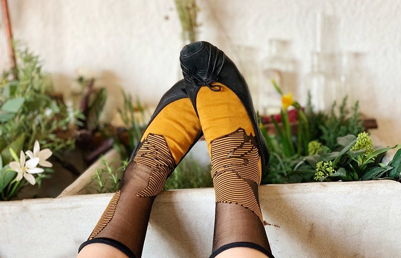 socks_dijion / organic cotton / yellow / socks / - Socks - Cotton & Hemp Orange