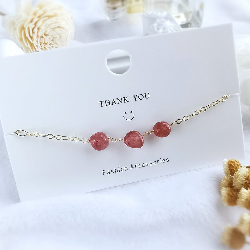 Strawberry Quartz Bracelet - Bracelets - Crystal Pink