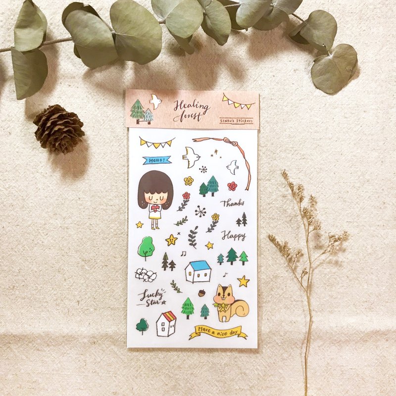 Transparent Stickers - Healing Fores - สติกเกอร์ - วัสดุกันนำ้ หลากหลายสี