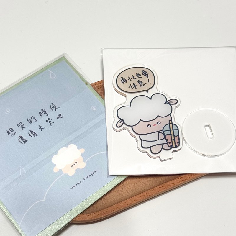 明信片含信封+壓克力立牌set -再忙也要休息 - 其他 - 壓克力 