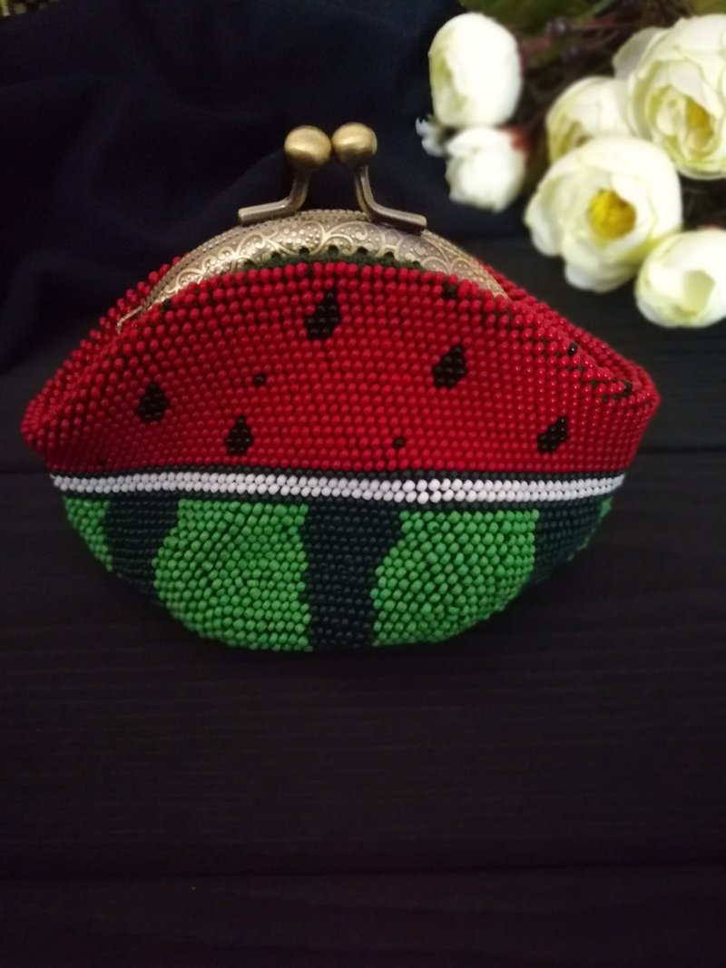 PDF Bead Crochet Pattern, Ladies' Wallet , Cute Purse with a bow for coins - อื่นๆ - แก้ว สีแดง