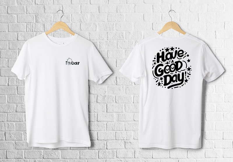 【I ROAR】HAVE GOOD DAY/17 woven top cotton/trend thick pound cotton T - เสื้อยืดผู้ชาย - ผ้าฝ้าย/ผ้าลินิน 