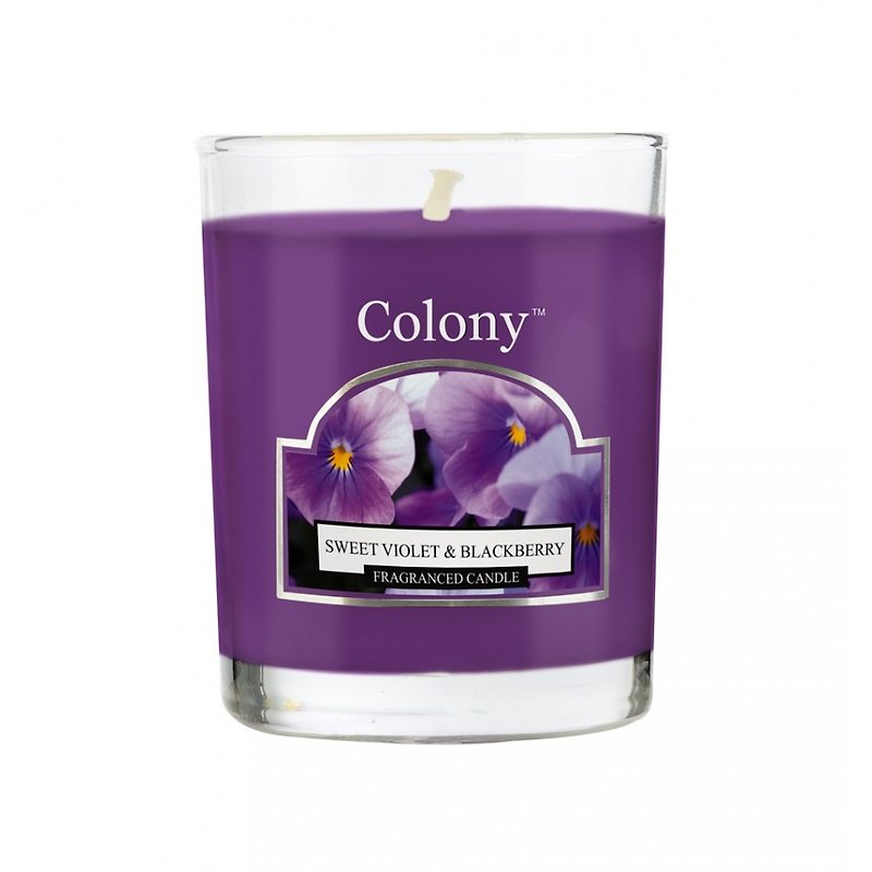 British fragrance Colony series violet and blackberry jar glass candle - เทียน/เชิงเทียน - ขี้ผึ้ง 