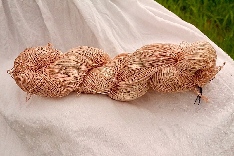 Hand dyed thread. Lotus leaf stem color - Knitting, Embroidery, Felted Wool & Sewing - Cotton & Hemp 