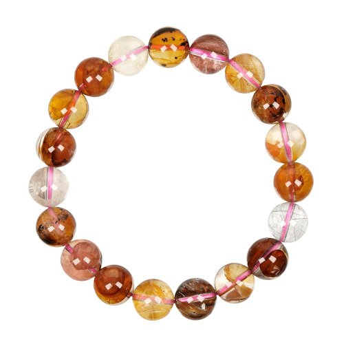正佳珠寶 Gemsrich Jewelry 【正佳珠寶】小樹膠花水晶 高品玉化小樹水晶 9.8-10.3mm