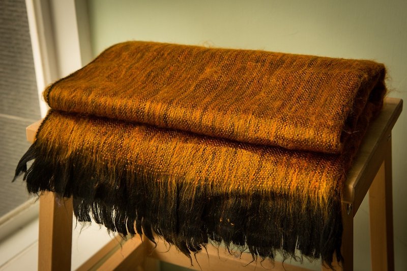 南米アルパカショール手作りの長い髪のモデル - マフラー・ストール - その他の素材 