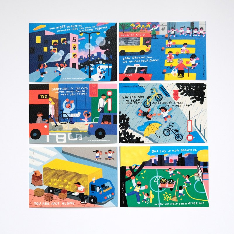 Our City postcard set 1 - การ์ด/โปสการ์ด - กระดาษ หลากหลายสี