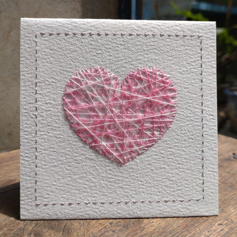 [Paper Embroidery Card] Heart Card - การ์ด/โปสการ์ด - กระดาษ 