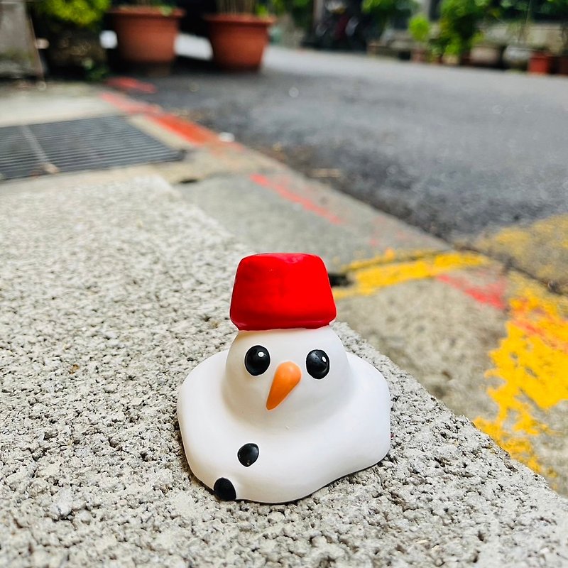 【Christmas Zone】Handmade Christmas Snowman Diffusing Stone - Fragrances - Other Materials 