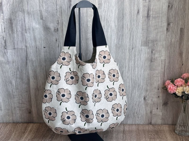 柔霧花園 柔軟水滴包 肩背 大容量 軟布包 - 手提包/手提袋 - 棉．麻 多色