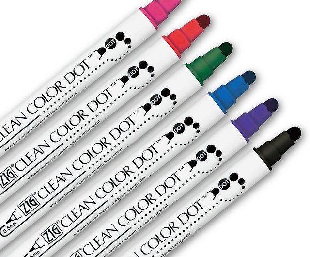 ZIG CLEAN COLOR DOT 6 color set - Shop kuretake-tw Other Writing Utensils -  Pinkoi