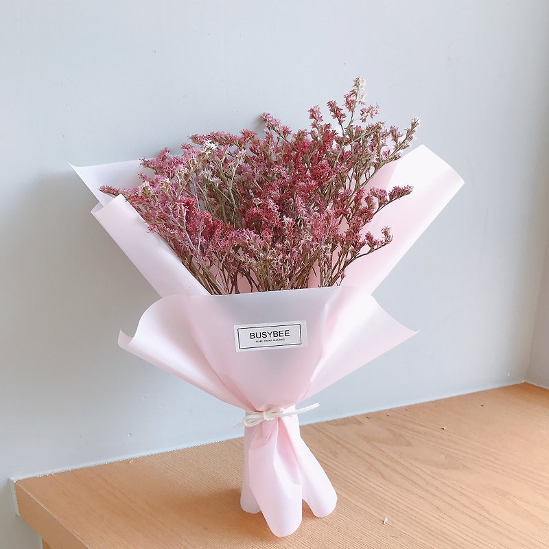 {BUSYBEE} ambiguous nude color Korean series dried peach pink bouquets Valentine's Day gift birthday gift - ตกแต่งต้นไม้ - พืช/ดอกไม้ 