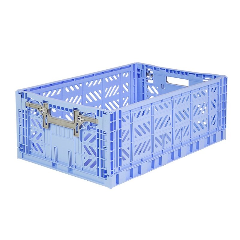 トルコアイカサ折りたたみ式収納バスケット（L）-セレニティブルー - 収納用品 - プラスチック ブルー