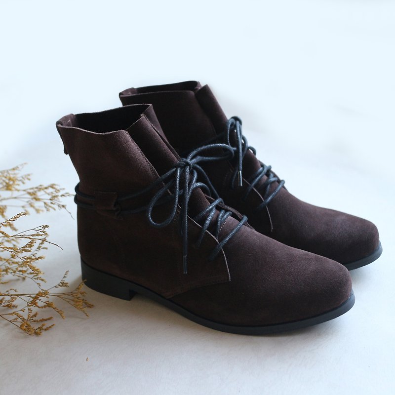 【Siberian migratory birds】3M Waterproof Boots - Brown - รองเท้ากันฝน - หนังแท้ สีนำ้ตาล