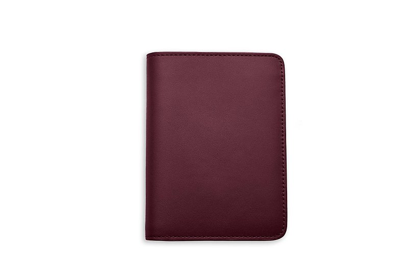 ELI Bifold Wallet in Burgundy - Wallets - Genuine Leather Red