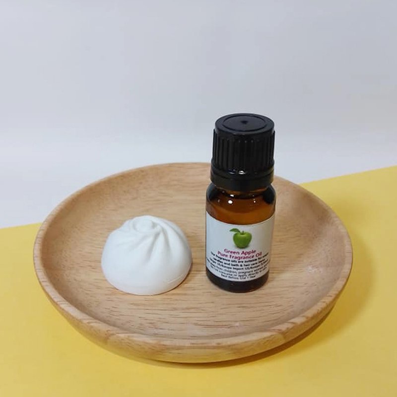 造型擴香石配香薰油(青蘋果) - 香氛/精油/擴香 - 其他材質 白色