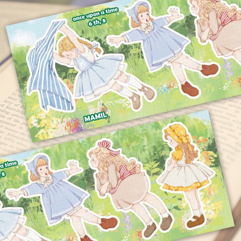 once upon a time 6 ver8 (hamil) Vintage Girl Lady Character Sticker - 貼紙 - 紙 多色