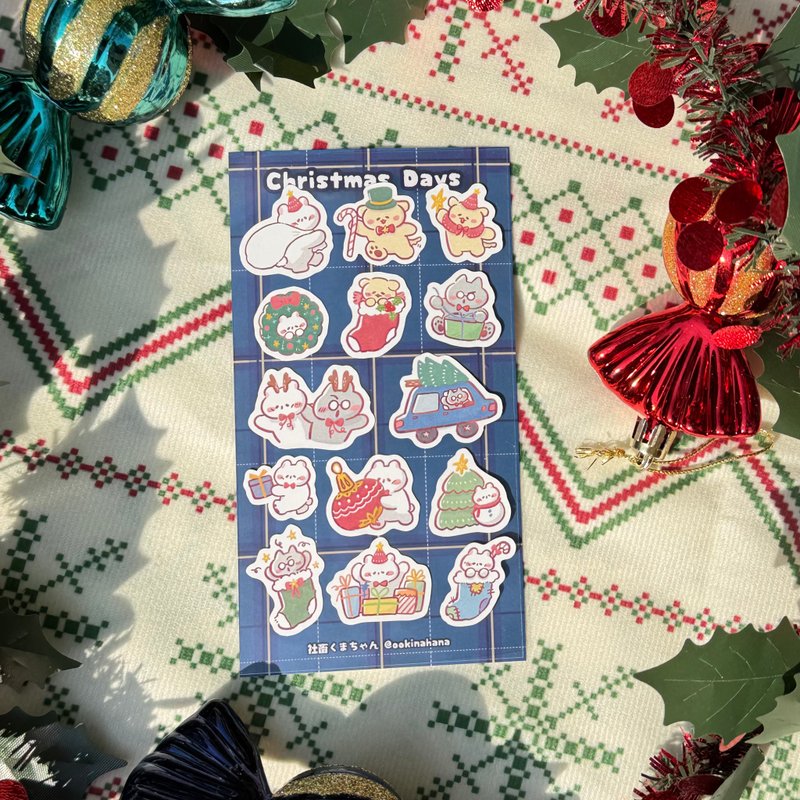 Christmas Party Sticker Sheet C - สติกเกอร์ - กระดาษ ขาว