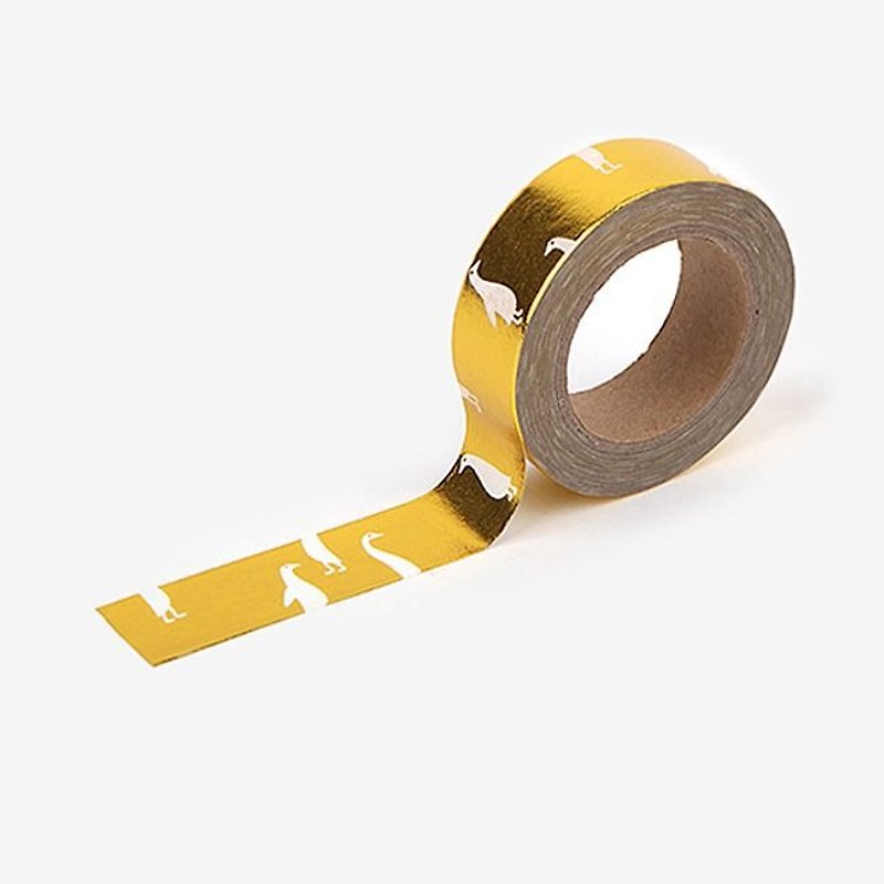 Dailylikeゴールドとシルバーシリーズ - シングルロールテープ-48小さなガチョウ（金）、E2D26396 - マスキングテープ - 紙 ゴールド