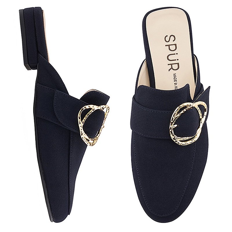 PRE-ORDER – SPUR Rough buckle bloafer MS9063 NAVY - Women's Casual Shoes - Other Man-Made Fibers 
